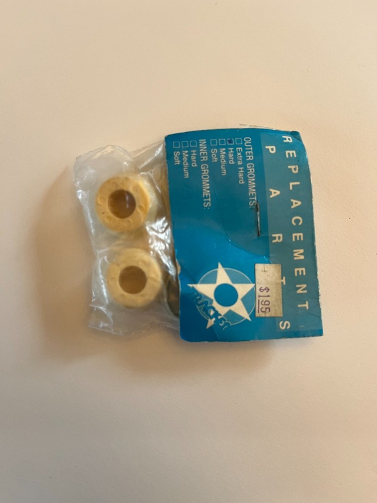 Tracker Hard Outer Rubber Bushing Grommets for Skateboard white NOS
