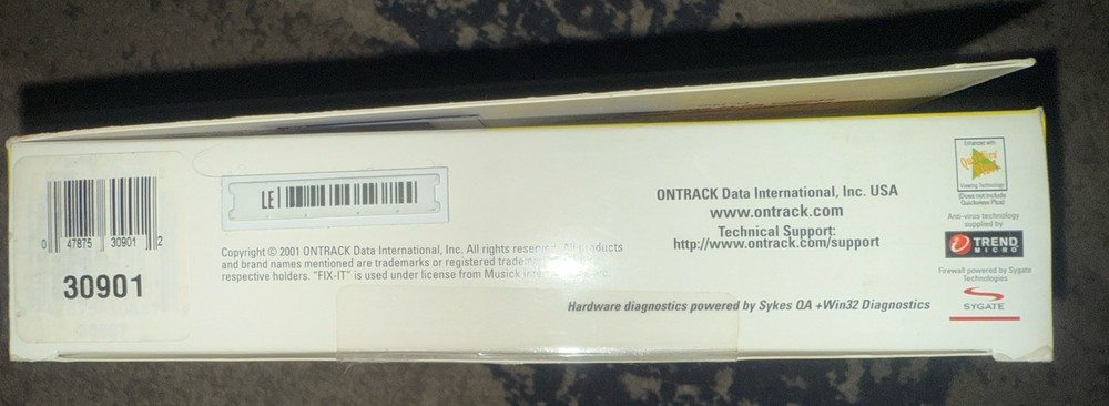 Ontrack SystemSuite 4.0 Windows 95/98/2000/XP/NT, User Guide PC CD Rom, Diskette