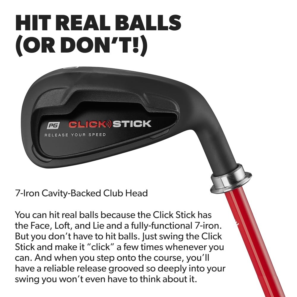 Performance Golf Click Stick - Swing Trainer for Automatic Release I Auditory...