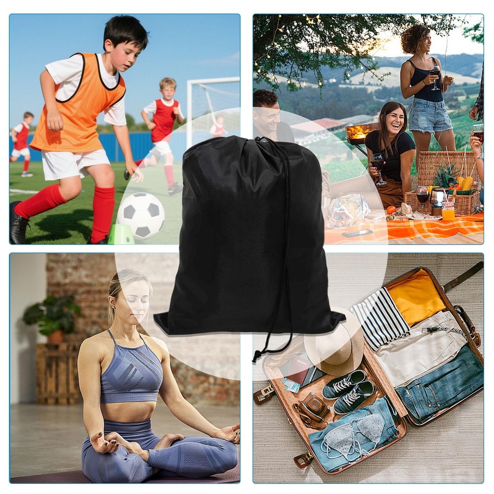 10-Pack Drawstring Bags with Toggle Closure - Lightweight & Durable Nylon Gym...