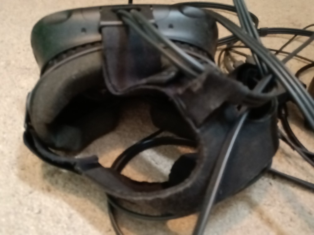 HTC Vive Virtual Reality Headset And Cords