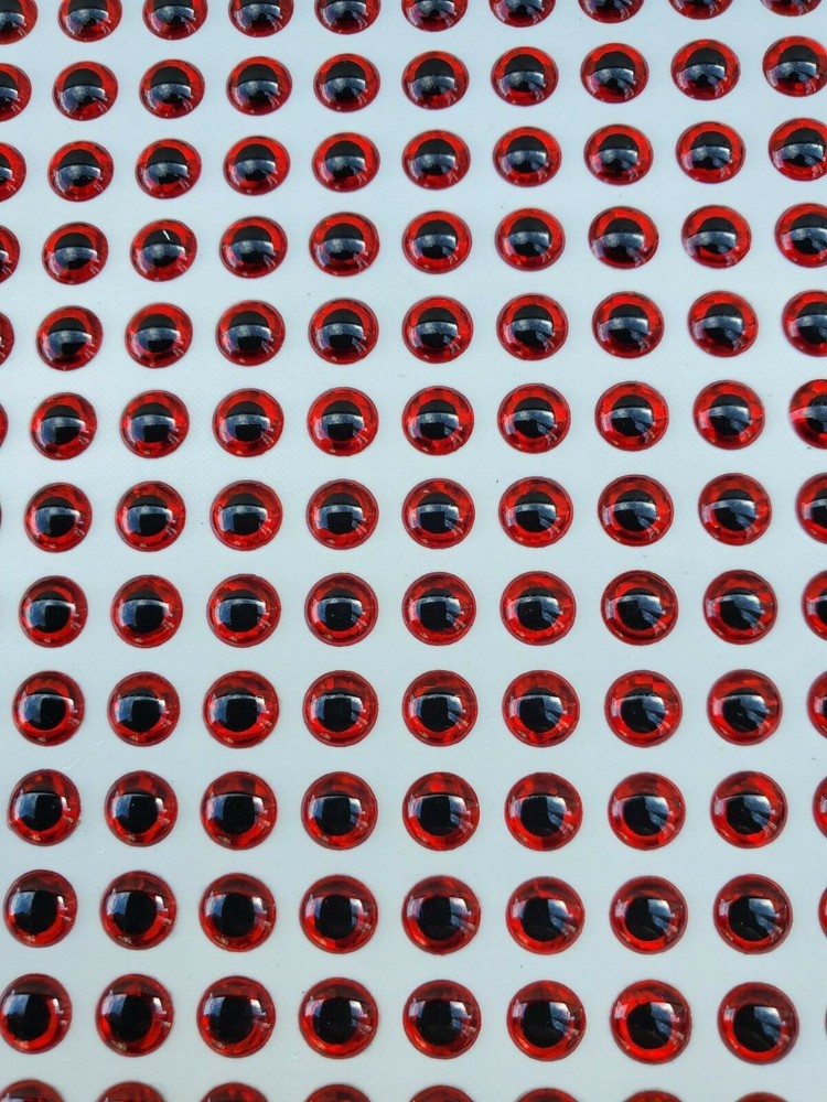 3D Lure Eye Self Stick 4mm-10mm Red/black