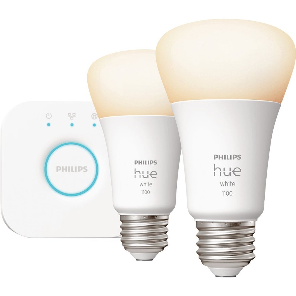 Philips Hue 2-Bulb 75W Equivalent Cool White A19 Medium Dimmable LED Light Bulb