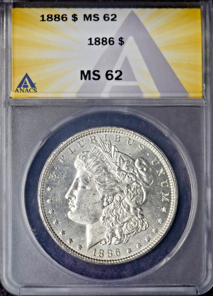 1886 Morgan Silver Dollar - ANACS MS62 - ✪COINGIANTS✪