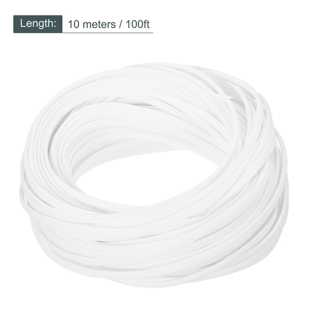 Expandable Sleeving 1/4-inch 100ft Cable Sleeve White