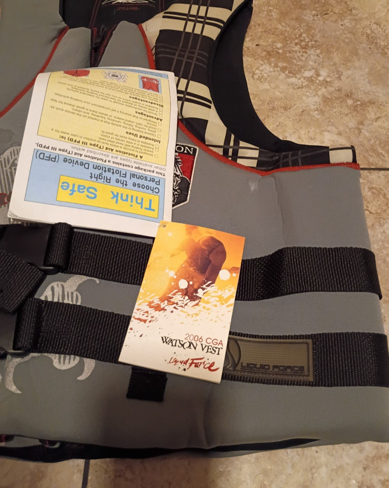 Liquid Force WATSON LIFE JACKET GREY new XL preserver