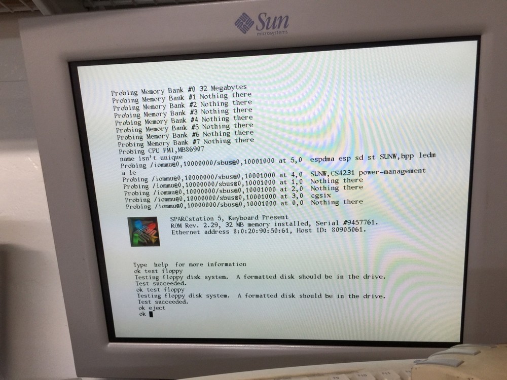 SUN 540-2854 Floppy DRIVE , Test-PASS , W:30d