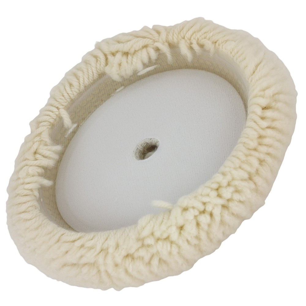 7 Inch Wool Hook Loop Pad Buffing Bonnet for Compound Polisher Application
