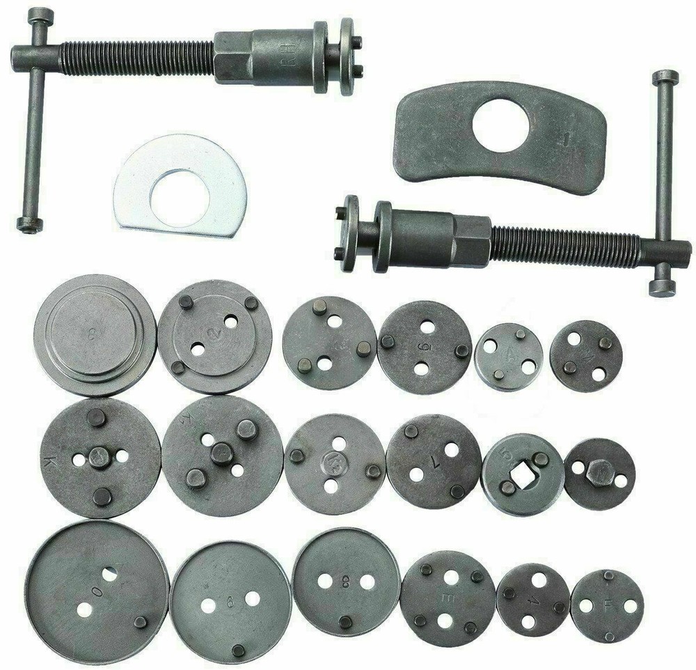 22pcs Disc Brake Caliper Tool Set Wind Back Kit Adapter #0-10 Adapter Sets