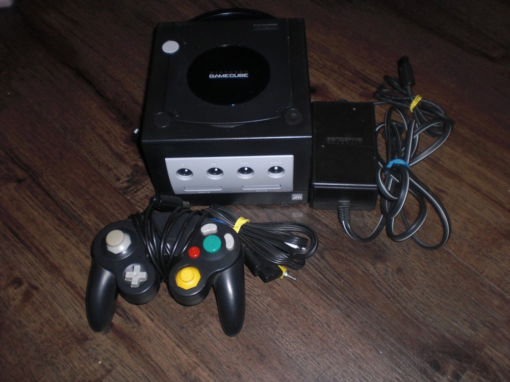 Nintendo GameCube Console System Original w Controller Power Cord AV BLACK #3