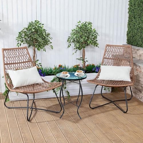 Patio Side Table Outdoor Accent Table Small Mosaic Table Coffee Table End