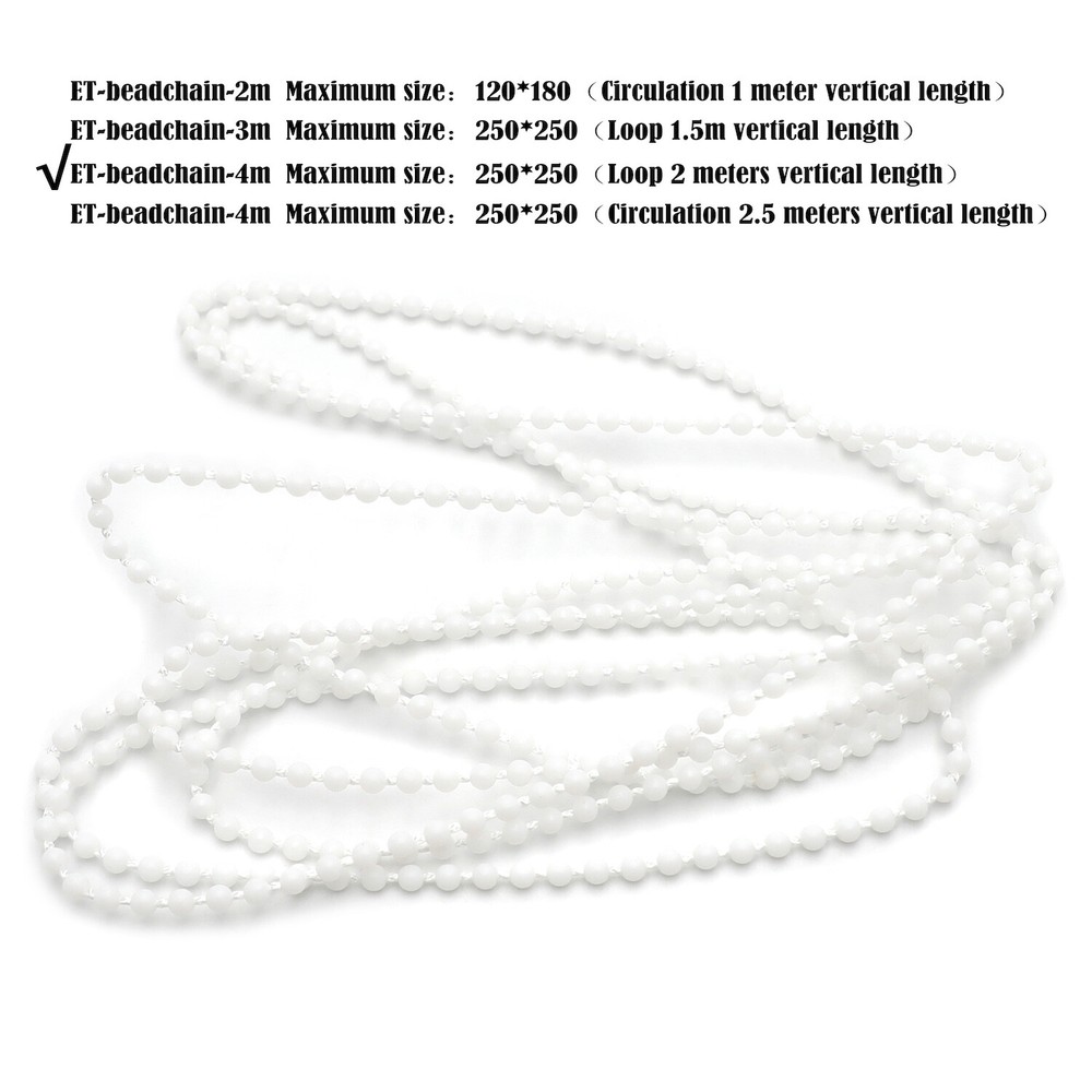 4.33 yard Loop 2m Side Pulley Chain Beadchain For Roller Blind Shade (Chain only
