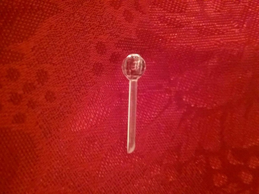 63 Clear 7mm Round Globe Pins for Ceramic Christmas Trees