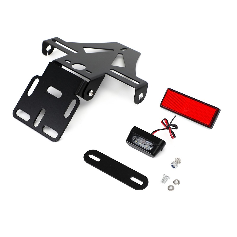 Motorcycle Adjustable Angle License Number Plate Frame Holder Bracket