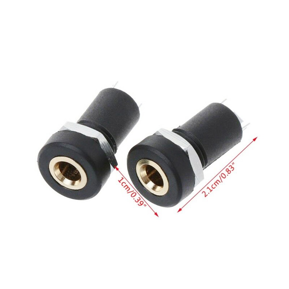 10x 3.5mm Audio Female Jack Socket 3 Pole Stereo Solder Panel Mount Adapter Nuts