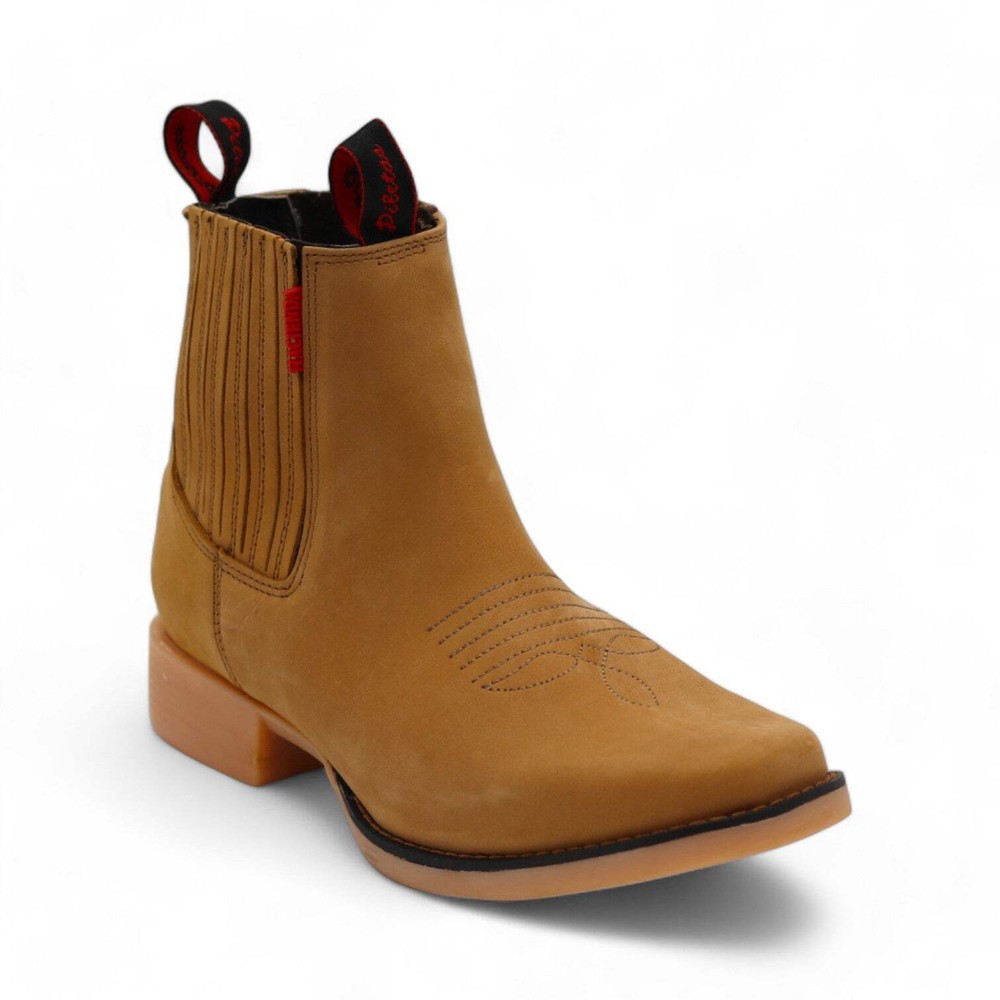 Hacienda Men's Camel Leather Short Boots