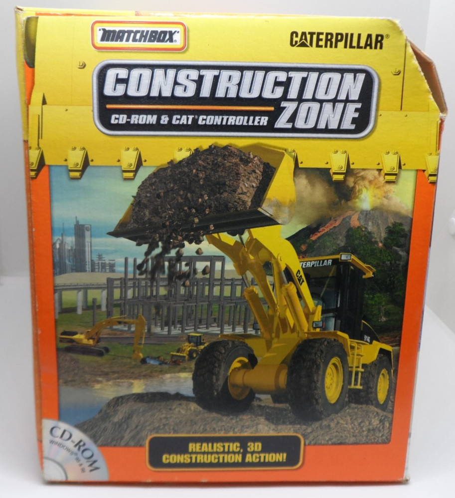 NIB: Matchbox Caterpillar Construction Zone CD ROM & CAT Controller RARE