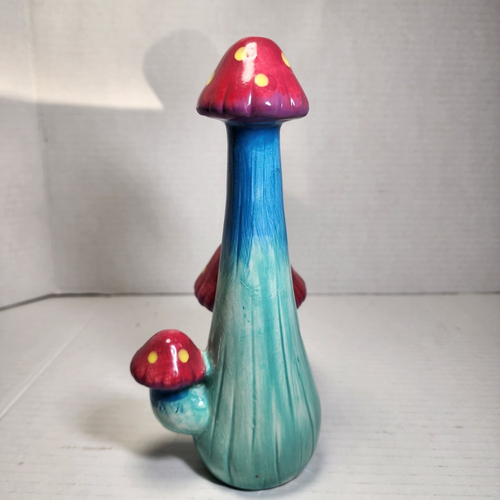 New Ceramic Magic Mushroom Tower Hand Pipe Handmade Hand Painted No Packaging