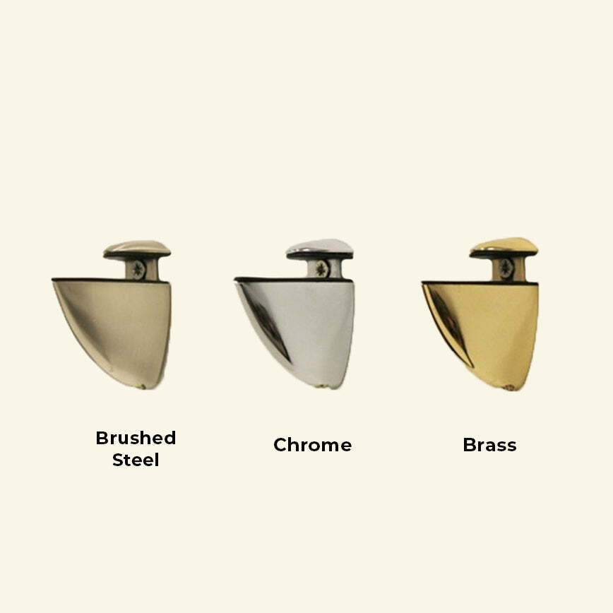 Peacock Shelf Brackets (set of 2) - Chrome Finish