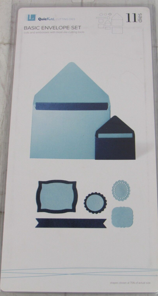 Lifestyle Crafts/QuicKutz, Basic Envelope Set, 11 Cutting Dies, DC-0244