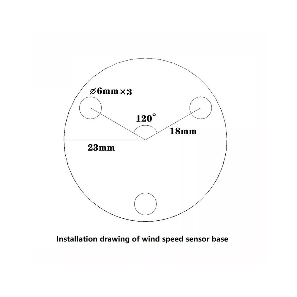 Wind Speed Sensor Tower Crane Self-Generating Type Display Unpowered Anemometer
