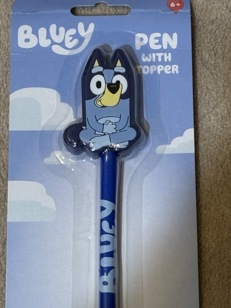 NEW, BLUEY PEN WITH TOPPER