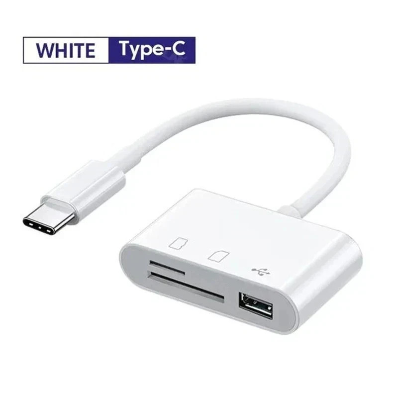 USB C SD Card Reader for iPhone Android Macbook Micro SD to Type C OTG Adapter