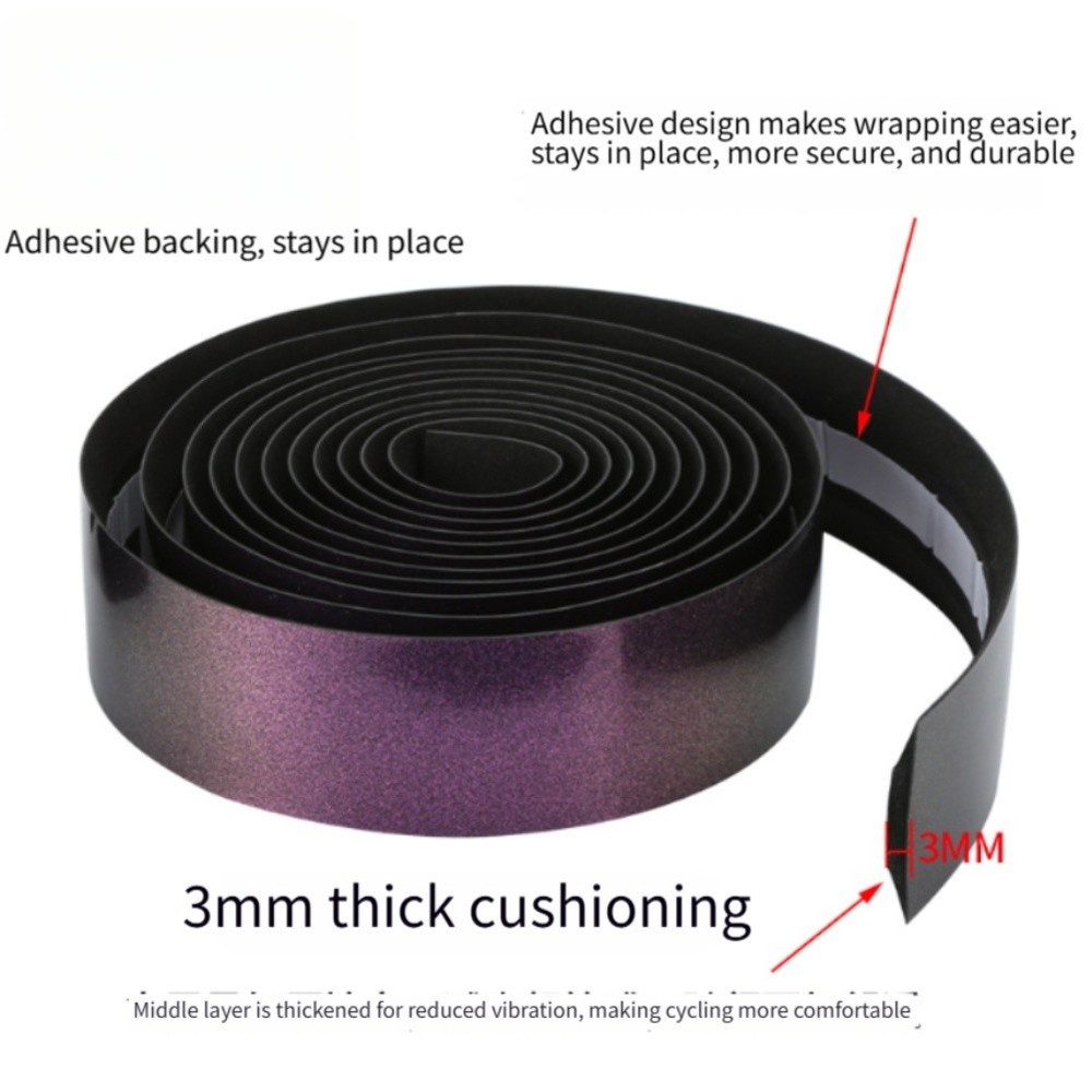 Dynamic Color Shift Handlebar Tape Compatible with Most Handlebar Types