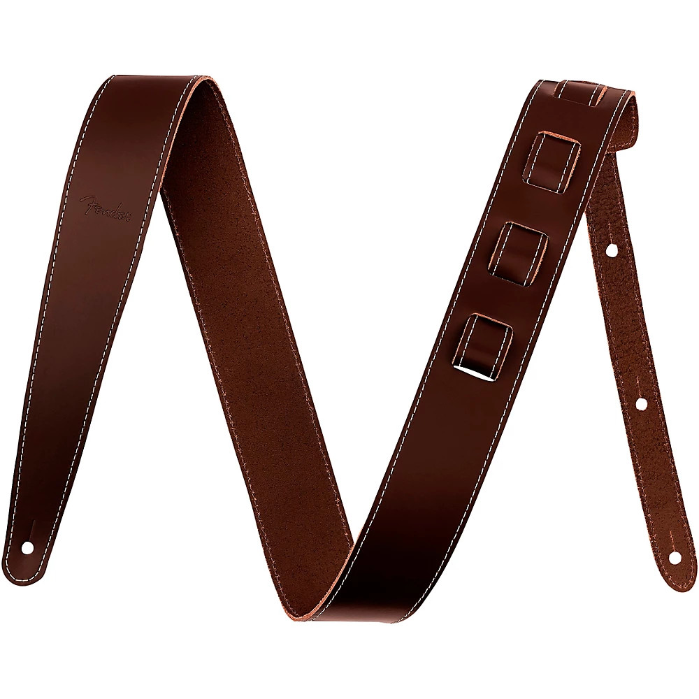 Fender Essentials Leather Strap Brown 2 in.