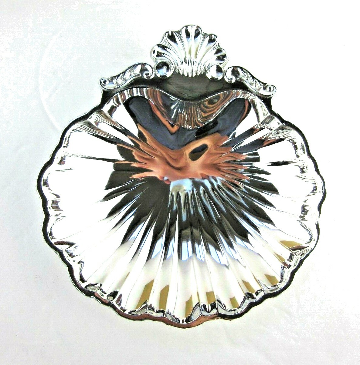 Shell Shaped Footed Silver Plated Soap Dish Imported Tarnish Resistant New