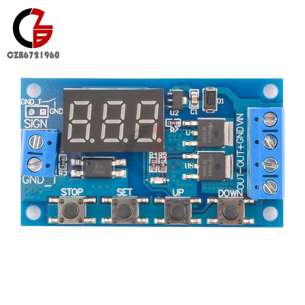 2PCS Trigger Cycle Timer Delay Switch Circuit Board MOS Tube Control Module