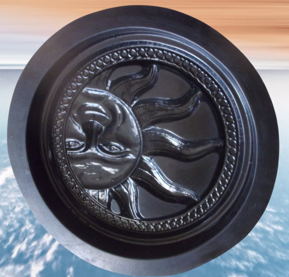Sun steppingstone mold concrete plaster cement plastic eclipse mould 13" x 2"