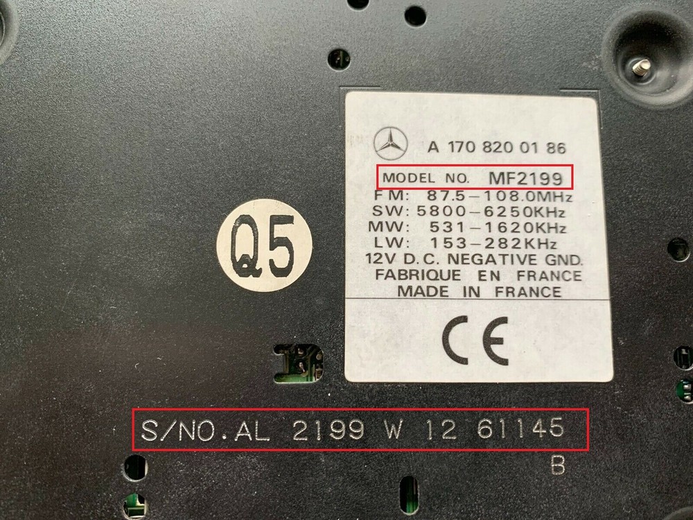 Becker Radio Code / Key Code Harman Mercedes Benz Porsche Ferrari Alpine