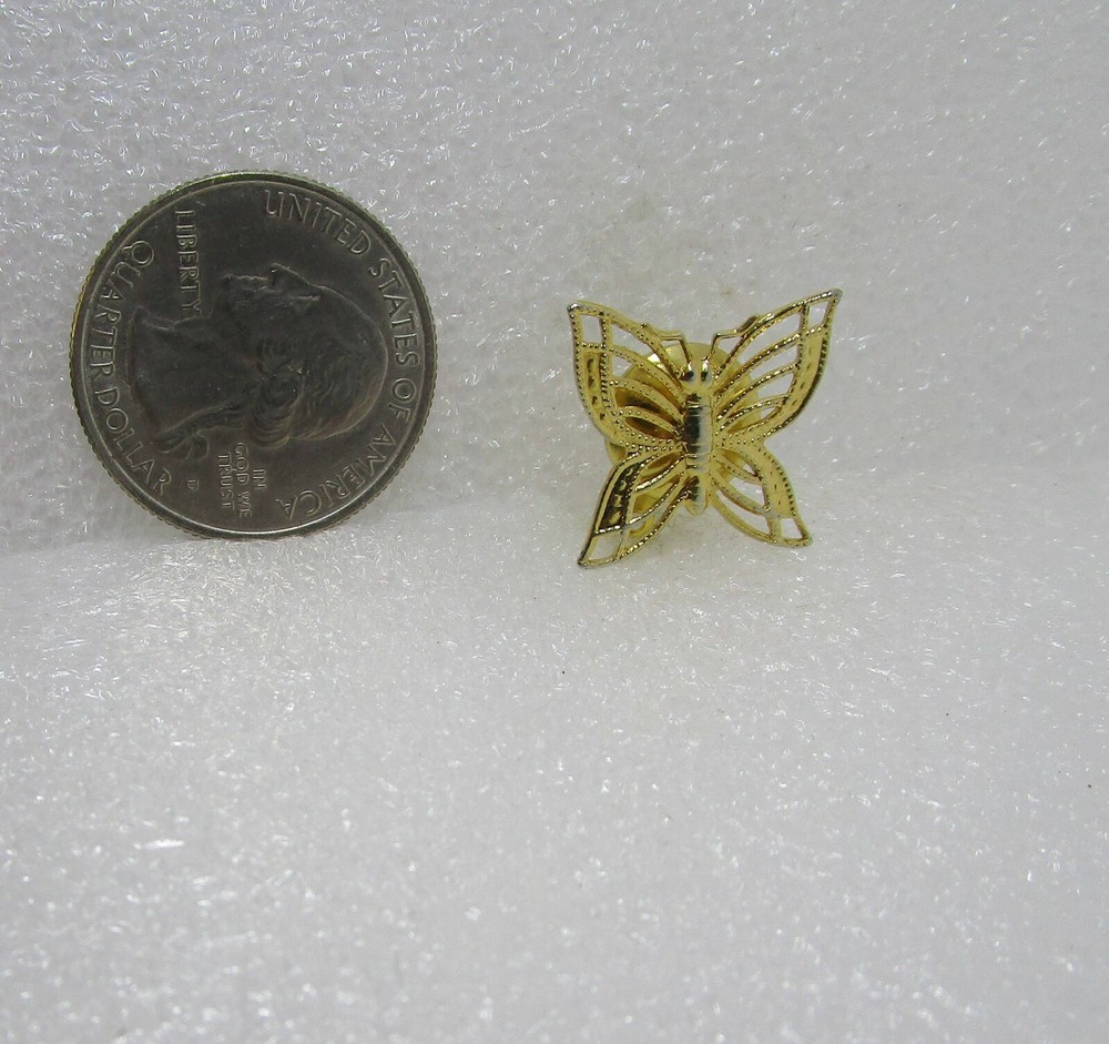 Gold Tone Butterfly Pin