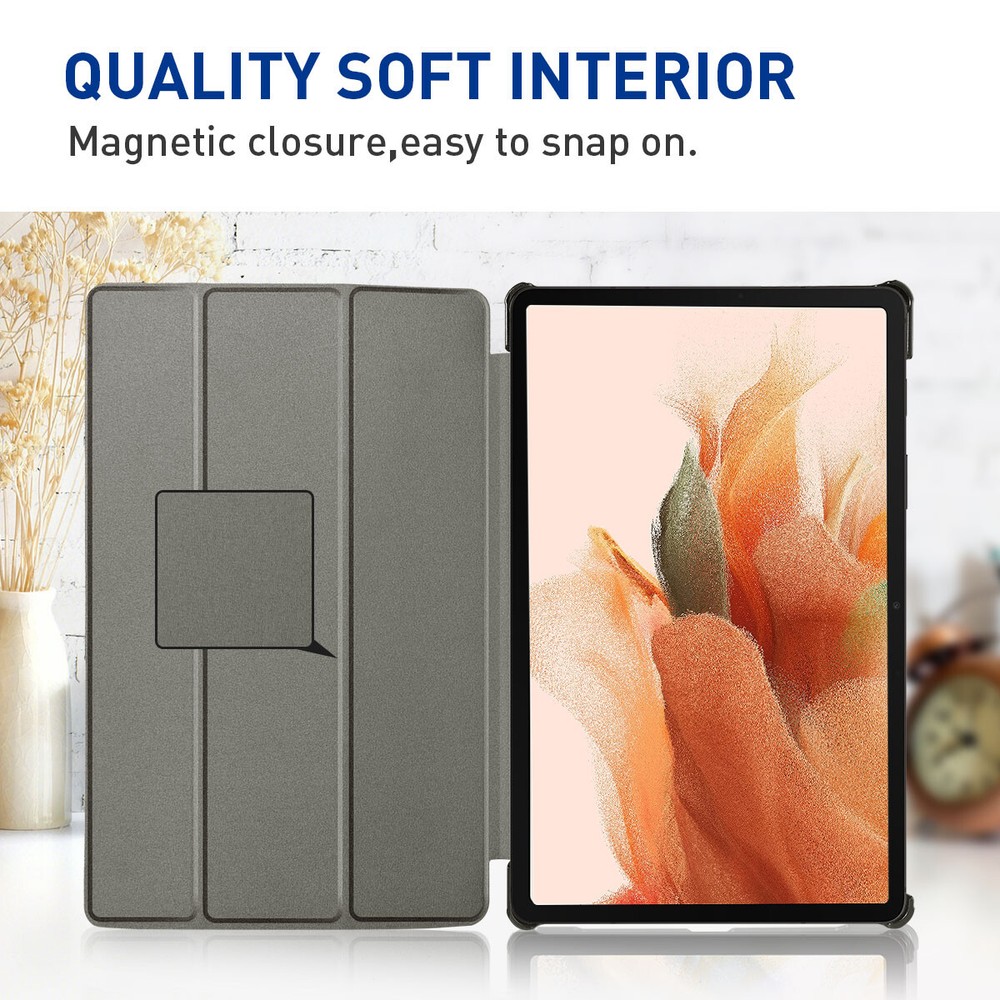 Smart Leather Case For Samsung Galaxy Tab S7 Plus S8+/S7 FE Tablet 12.4" Cover