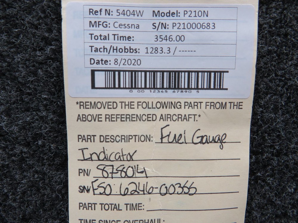 878014 (FSO: 6246-00355) Fuel Quantity Indicator