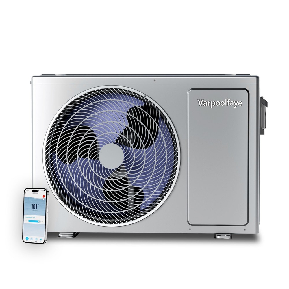 Varpoolfaye 27000BTU Pool Heat Pump Above/In-Ground Pool Heater Electric 7000Gal