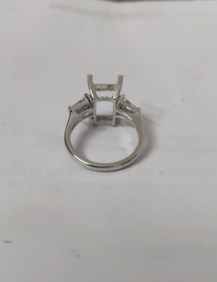 0.50 ct Semi Mount Radiant Setting Diamond Engagement Ring Solid 950 Platinum