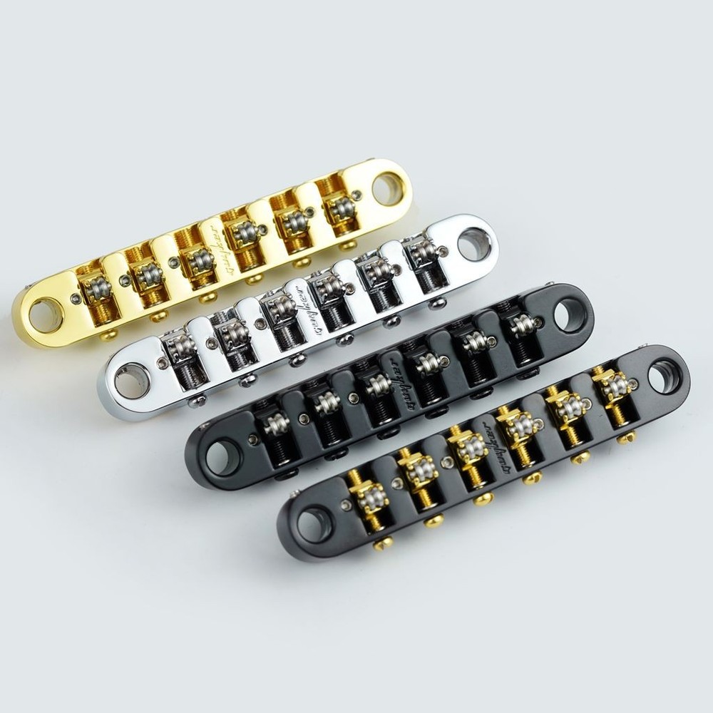 Guyker Adjustable Tune-O-Matic Roller Saddle Locking Guitar Bridge GM008