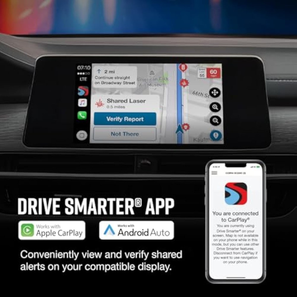 RAD 480i Laser Radar Detector Long Range Bluetooth Driver App Front Rear Detect