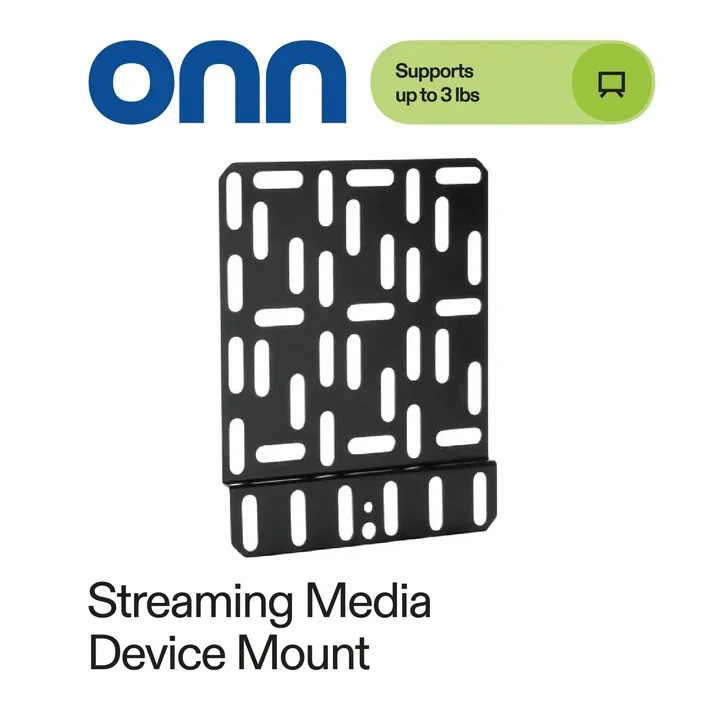 Universal Streaming Device Mount Holds Media Devices Up to 3lbs Securely Behind