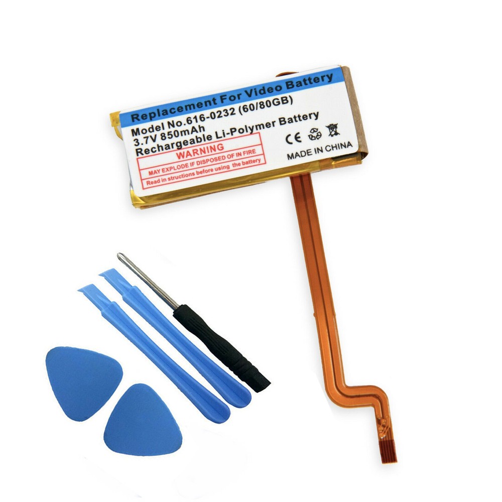 850mAh Replacement Battery iPod Classic 5th 6th Generation A1238 A1136 Thick