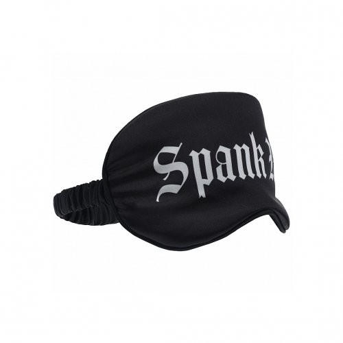 Ouch! Spank Me Satin Blindfold Mask - Black