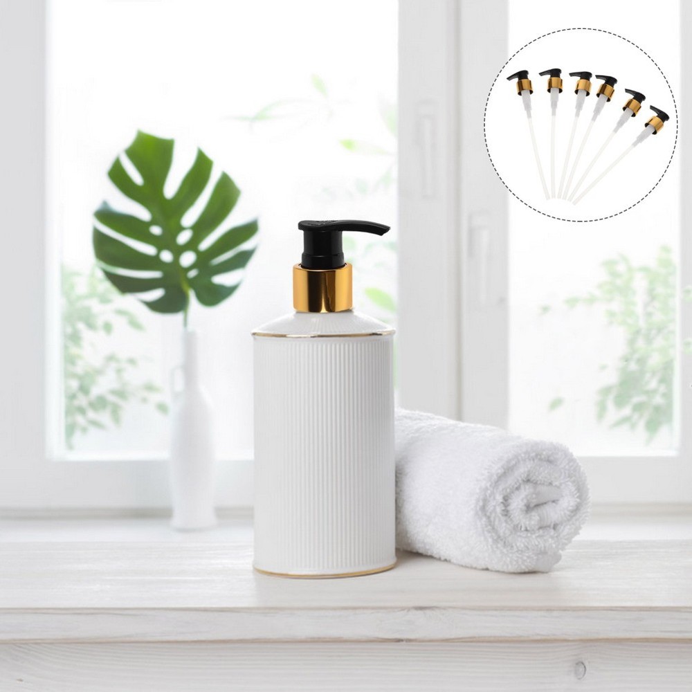 6pcs Bottle Dispenser Pumps: Plastic Lotion Pump Replacement for Hand Soap or
