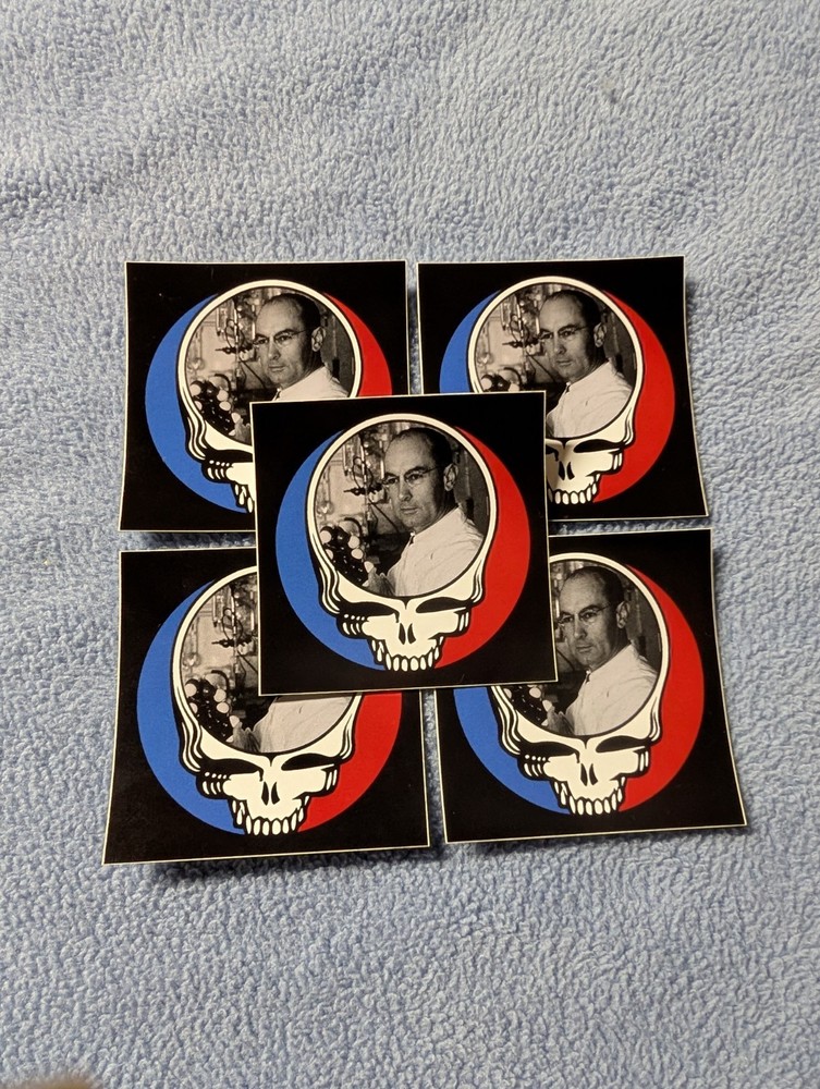 5 Pack Grateful Dead Steal Your Face Albert Hofmann Stickers.