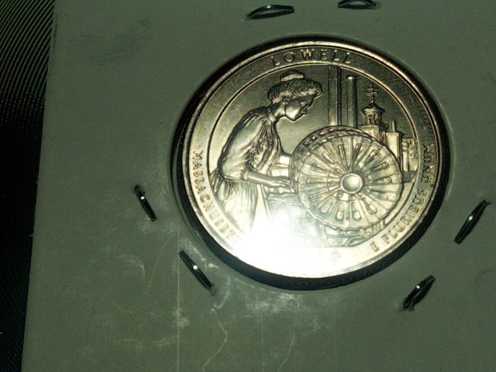 Mint Error Coin Washington Quarter 2019p Lowell Multiple Die Chips On Reverse