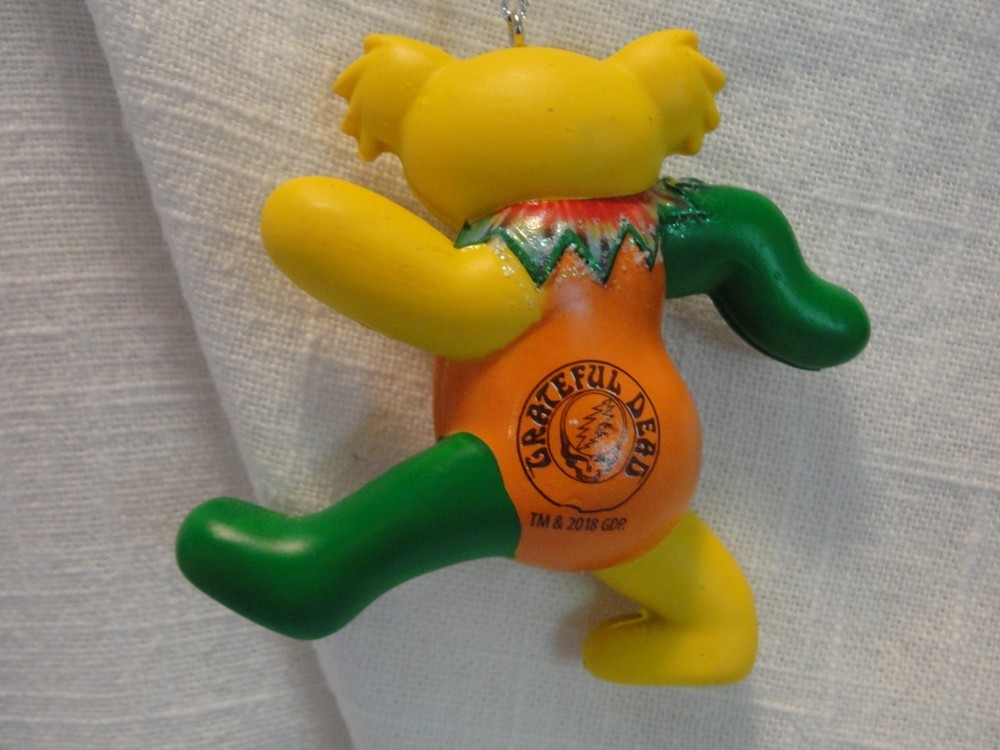 GRATEFUL DEAD DANCING BEAR ORNAMENT 3" RASTA BEAR