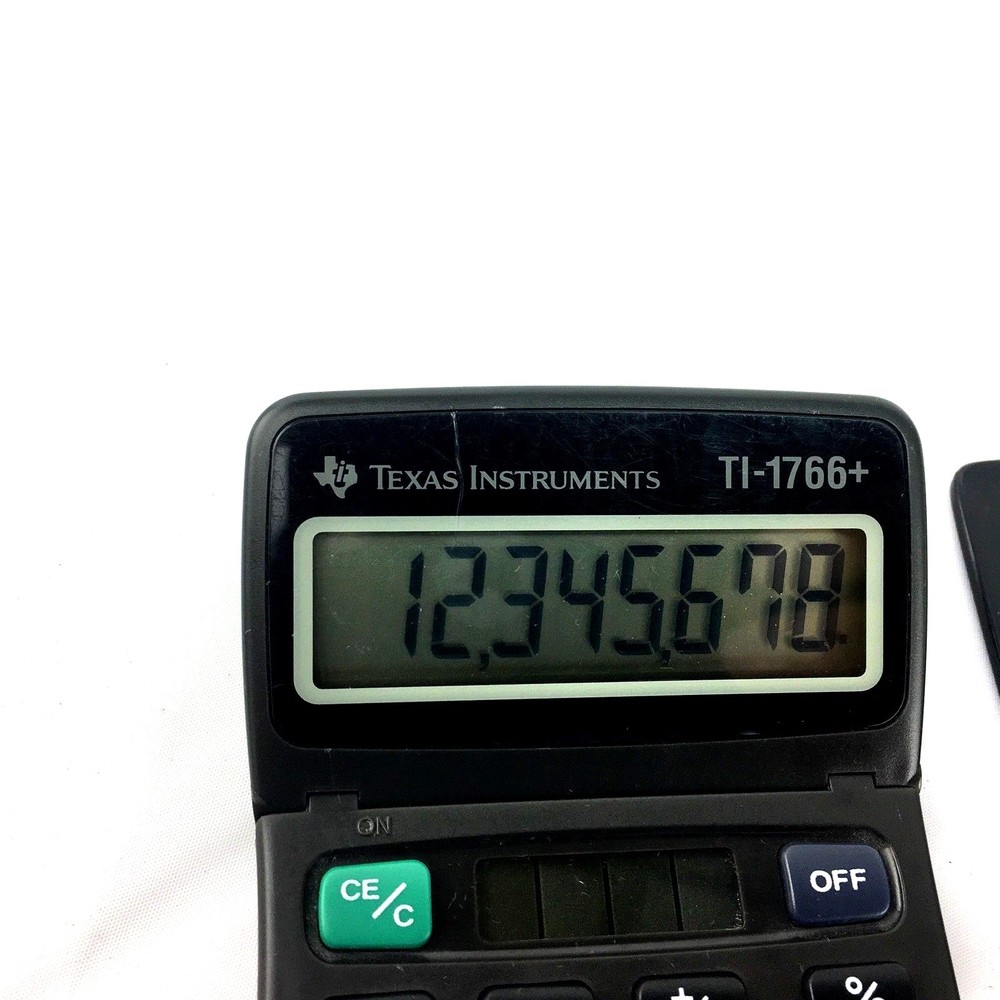 Calculator Texas Instruments Ti 1776+ Light Powered Works Great