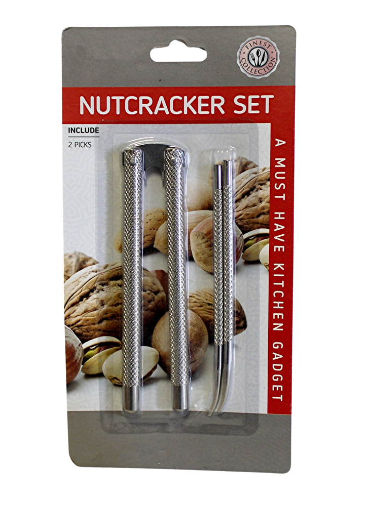Nutcracker & Seafood Cracker Set Includes 2 Picks Nuts & Shellfish Nut Cracker