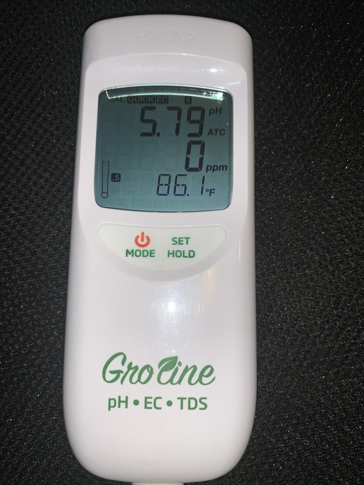 GroLine Hydroponic Waterproof pH/EC/TDS/Temperature Portable Meter.